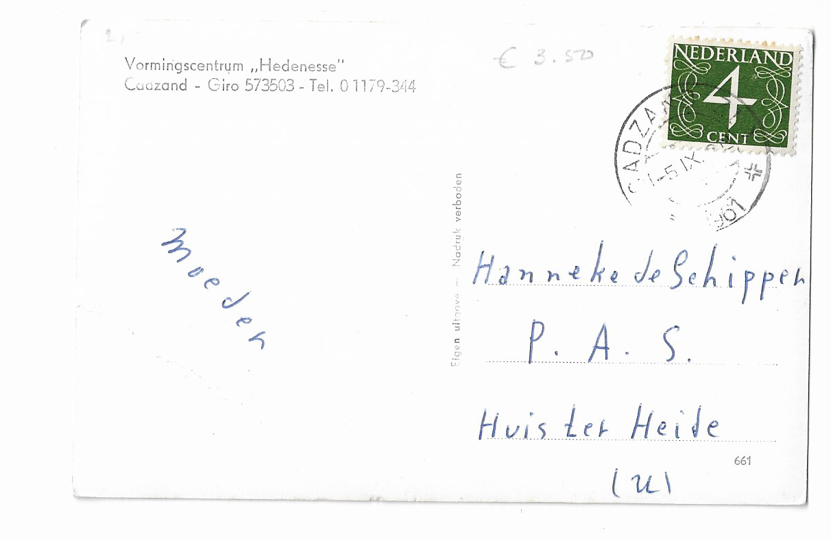 Cadzand, Vormingscentrum ,,Hedenesse"