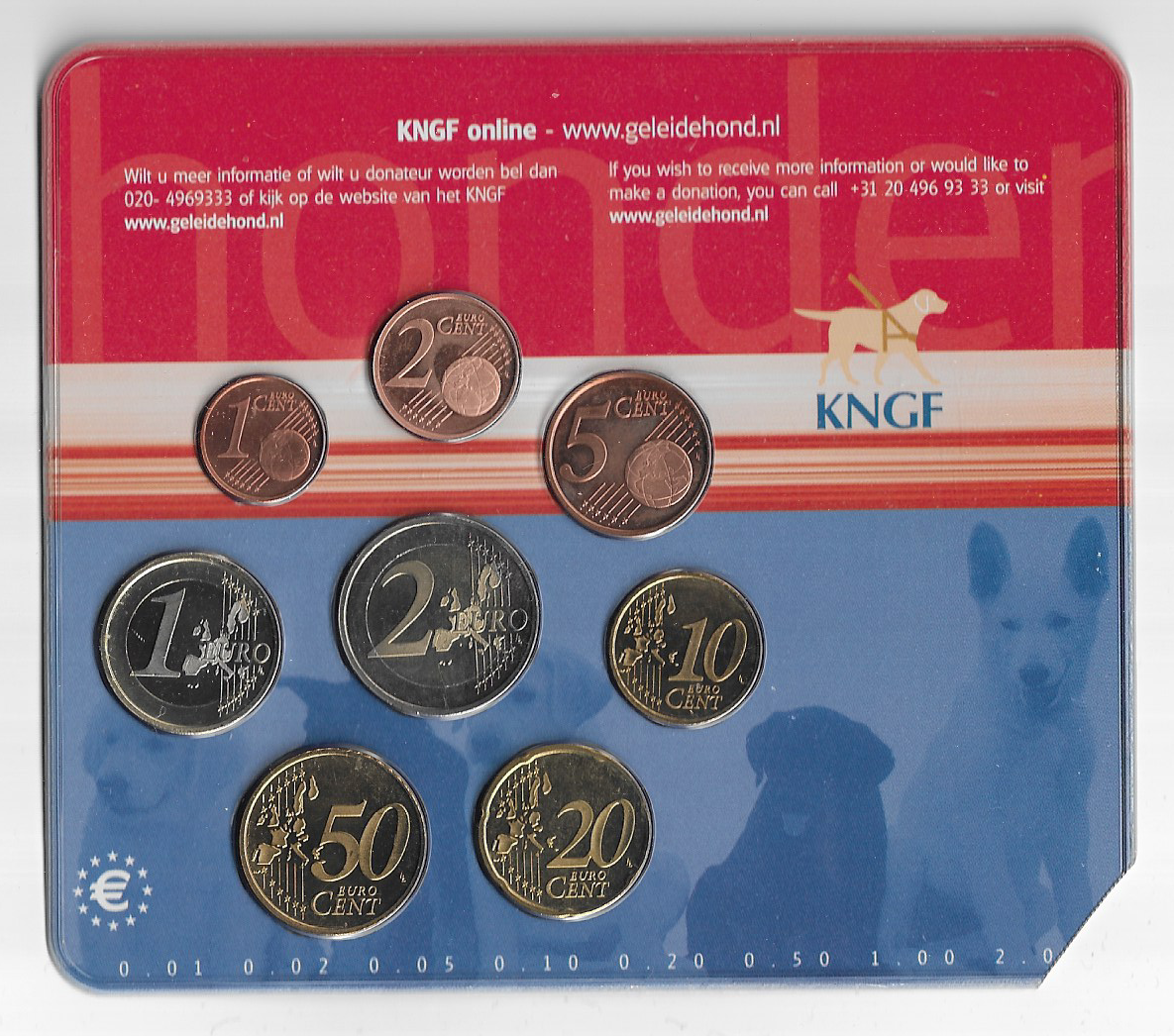 Nederland BU set 2002 met afgeknipte hoek