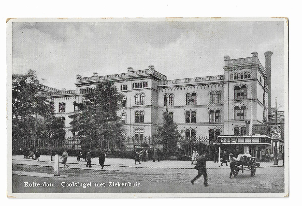 Rotterdam, Coolsingel met ziekenhuis