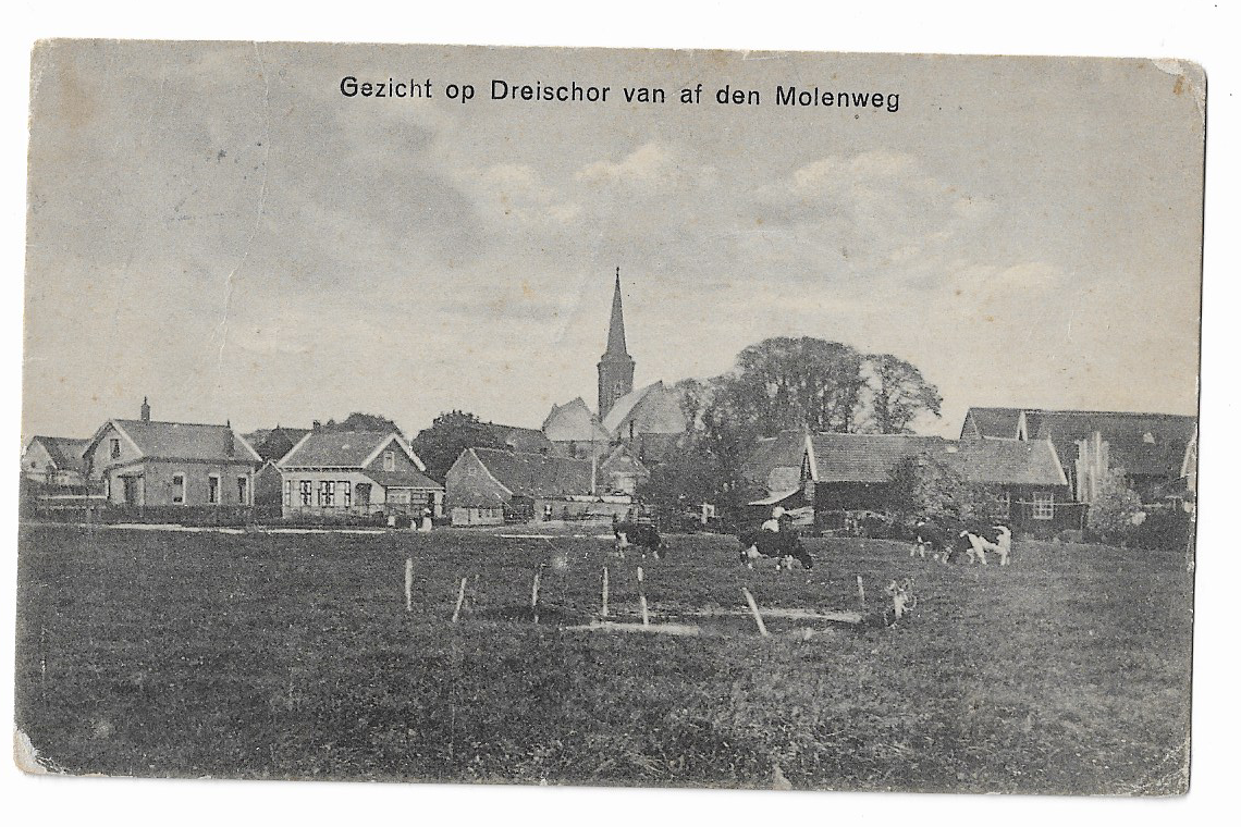 Dreischor, Gezicht op van af de Molenweg