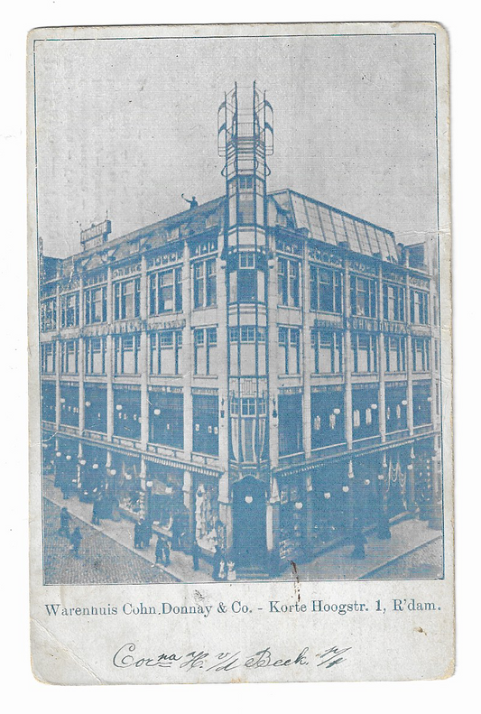 Rotterdam, Korte Hoogstr.1 Warenhuis Cohn Donnay&Co