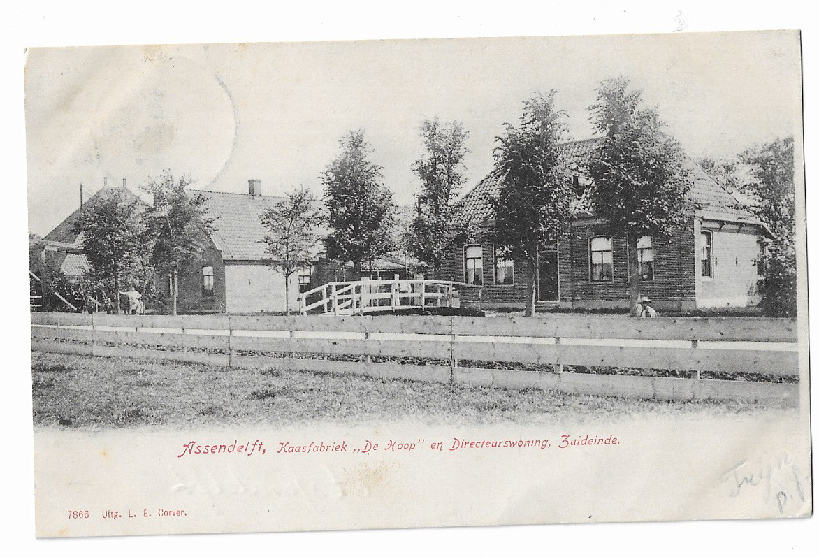 Assendelft, Kaasfabriek ,,de Hoop'' en Directeurswoning Zuideinde