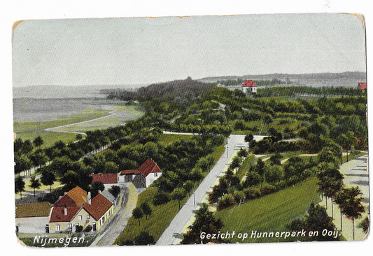Nijmegen, Gezicht op Hunnerpark en Ooij