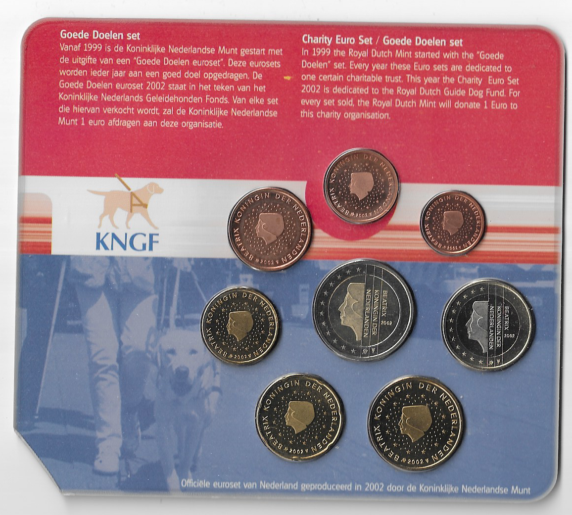 Nederland BU set 2002 met afgeknipte hoek