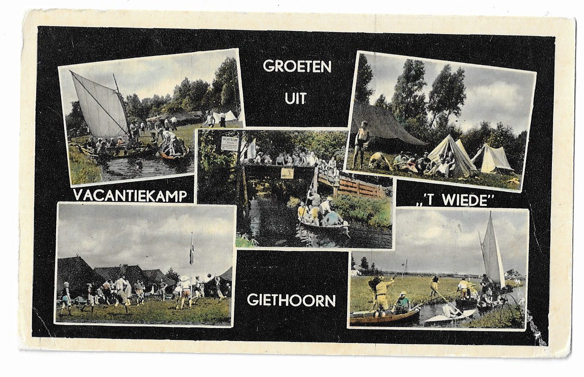 Giethoorn, Groeten uit Vacantiekamp ,, t' Wiede"(5 luik)
