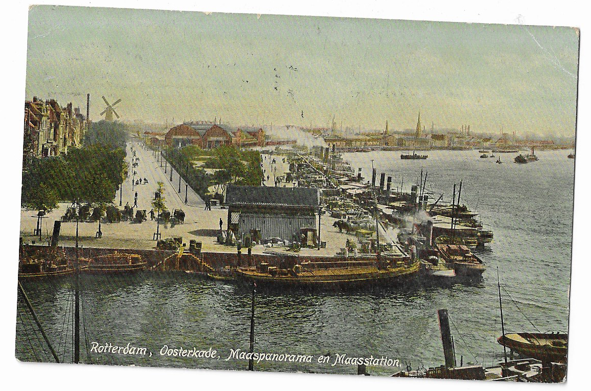 Rotterdam, Oosterkade, Maaspanorama en Maasstation