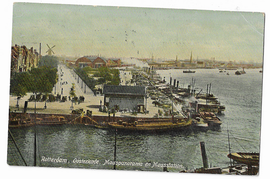 Rotterdam, Oosterkade, Maaspanorama en Maasstation